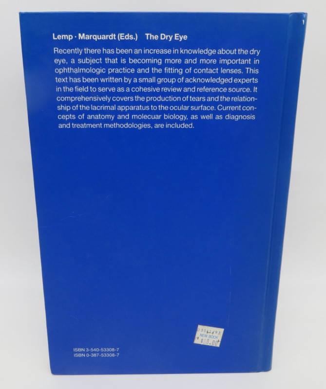 THE DRY EYE A Comprehensive Guide by R. Marquardt (1992, Hardcover) medical book gallery