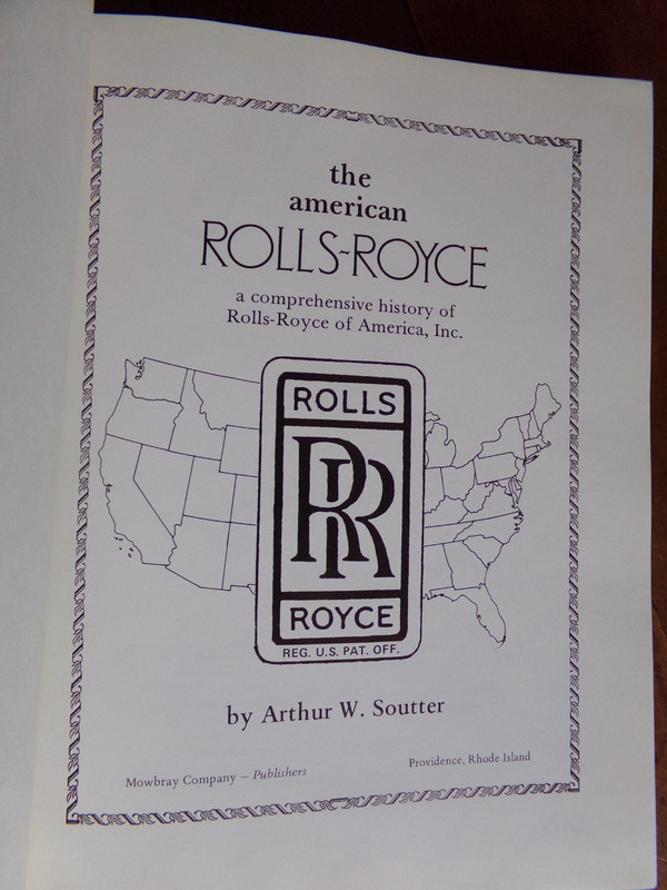 THE AMERICAN ROLLS-ROYCE, Arthur Soutter, Hardcover, VG, 1976