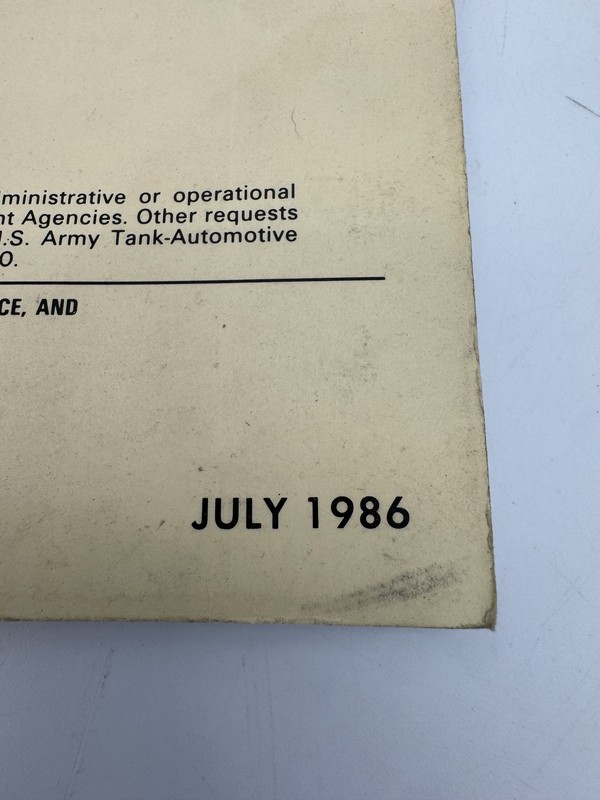 TM 9-2320-289-10 Operator's Manual Tactical Cargo Utility Ambulance Truck 1986 gallery