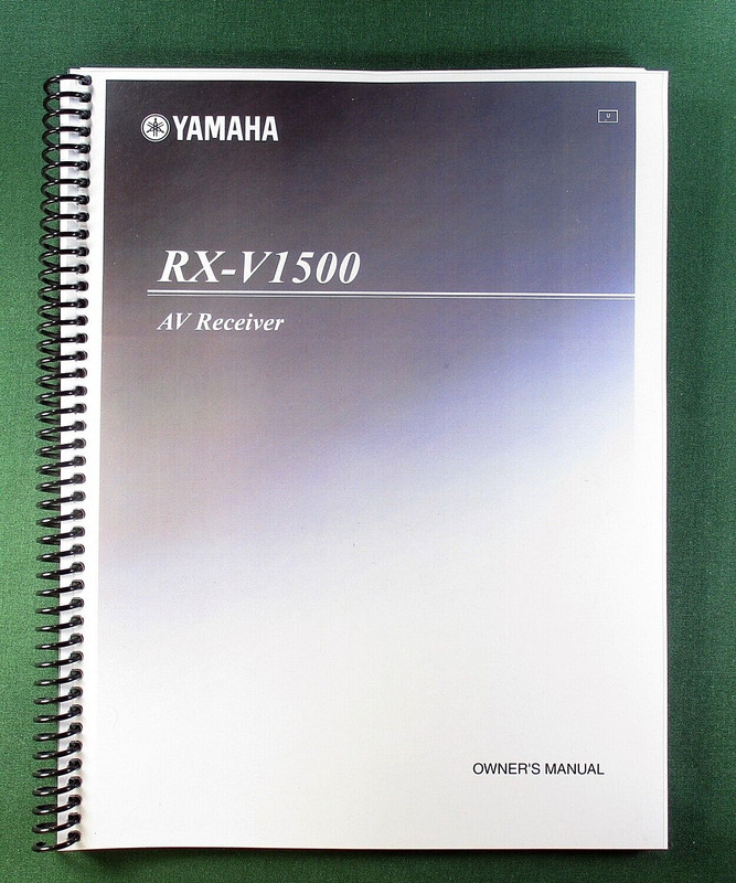 Yamaha RX-V1500 Instruction Manual: 104 Pages & Protective Covers!