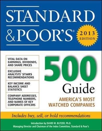 STANDARD AND POORS 500 GUIDE 2013 (STANDARD & POORS 500 By Standard & Poor’s VG+
