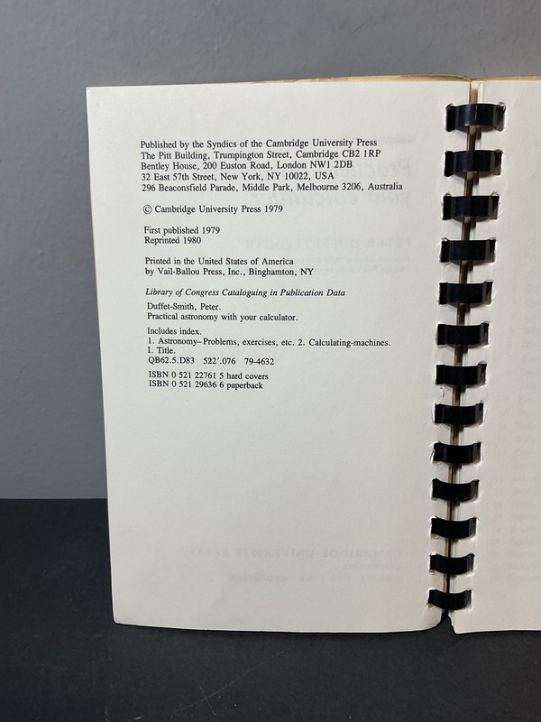 Practical Astronomy With Your Calculator Peter Duffett-Smith 1980 Cambridge gallery