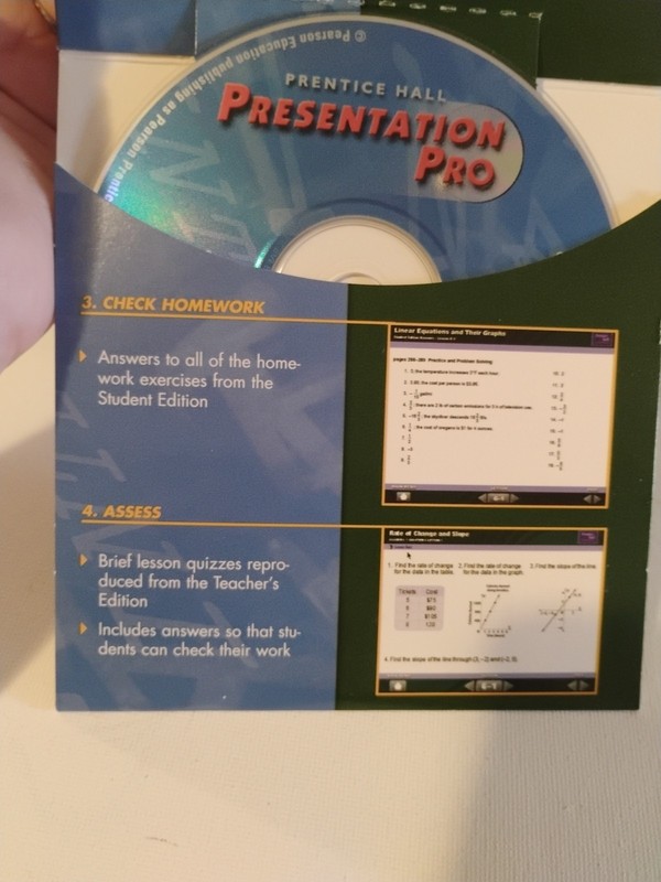 Presentation Pro PRENTICE HALL Algebra 1 Mathematics When Does 95 98 XP 2000 MAC gallery