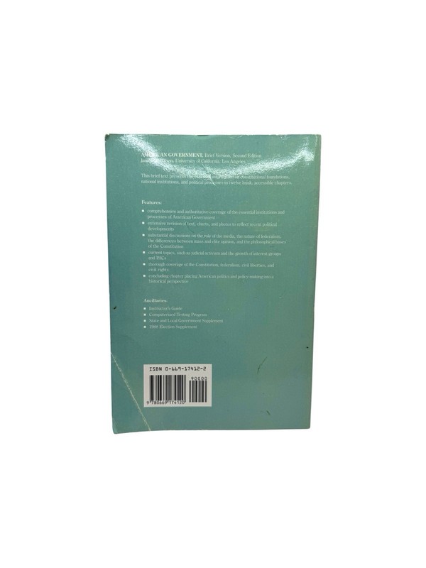 American Government: Brief Version, 2nd Edition by James Q. Wilson 1990 gallery