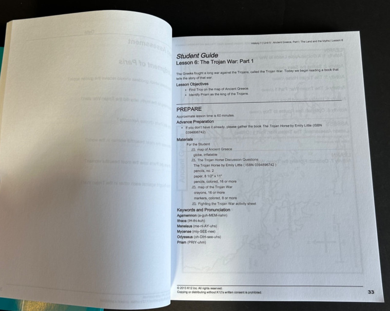 K12 History 1 Student Guide Part 1 & 2 Paperback Home Schooling Tutoring 23102-3 gallery