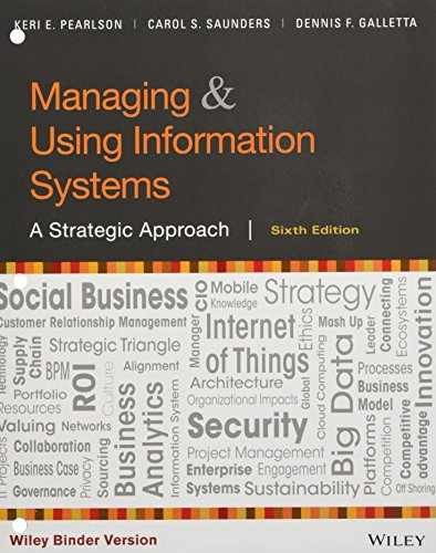 Managing and Using Information – Ring-bound, by Pearlson Keri E.; – Acceptable