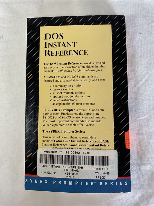 DOS Instant Reference Paperback Greg Harvey gallery