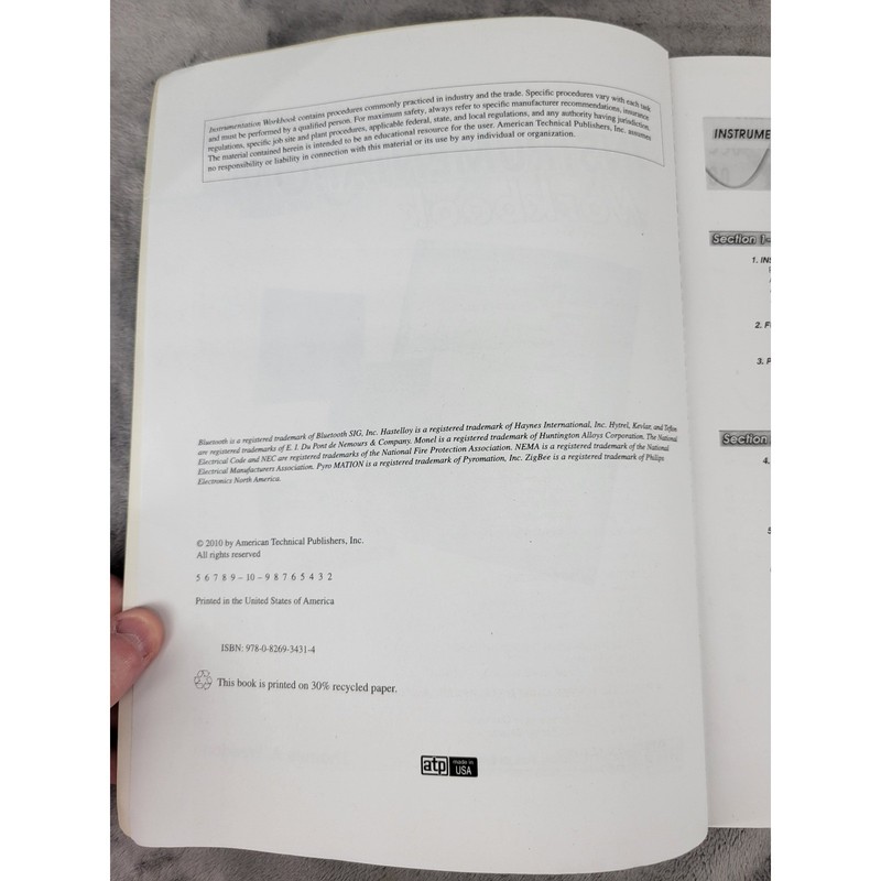 Instrumentation Workbook Fifth Edition Thomas A Weedon ATP 9780826934314 2010 gallery