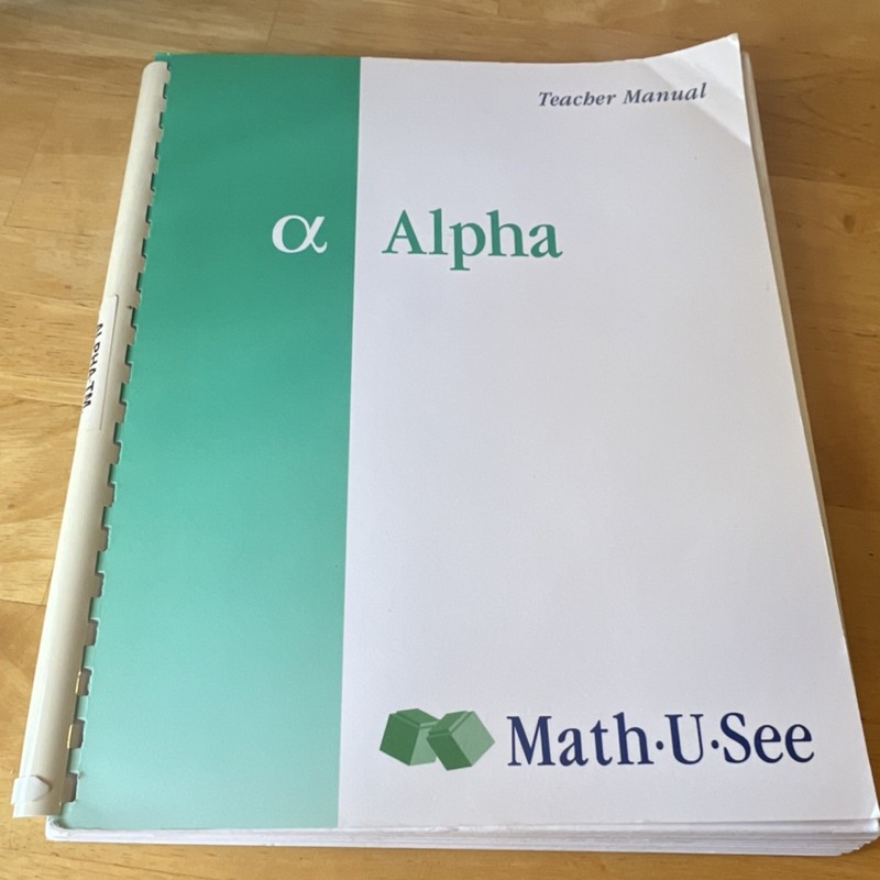 Math-U-See Alpha Teacher Manual, DVD, Poster Steven P Demme Addition Subtraction