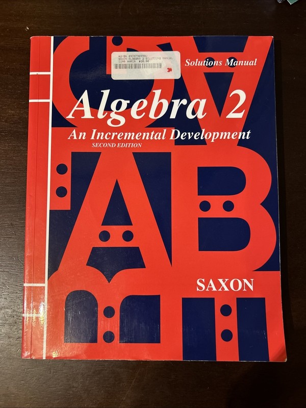 Saxon Algebra 2 Second Edition Solutions Manual, Softcover