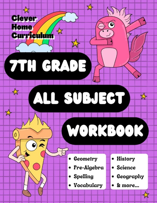 7th Grade All Subject Workbook Grade 7 All-In-One Workbook Homeschool 7th Gra...
