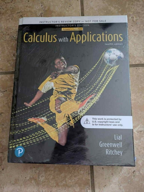 Brandnew Calculus with Applications, 11e instructor Edition by Lial Greenwell