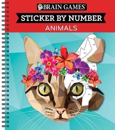 Brain Games – Sticker by Number: Animals (28 Images t (Spiral Bound) (UK IMPORT)