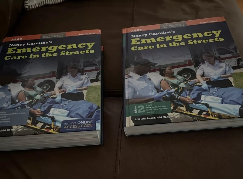 Nancy Caroline’s Emergency Care In The Streets 7th Volume 1 & 2 Medical EMT Book