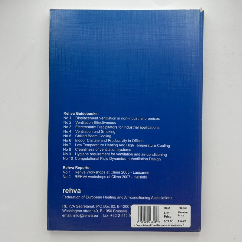 Computational Fluid Dynamics Ventilation Design REHVA Guidebook HVAC CFD gallery