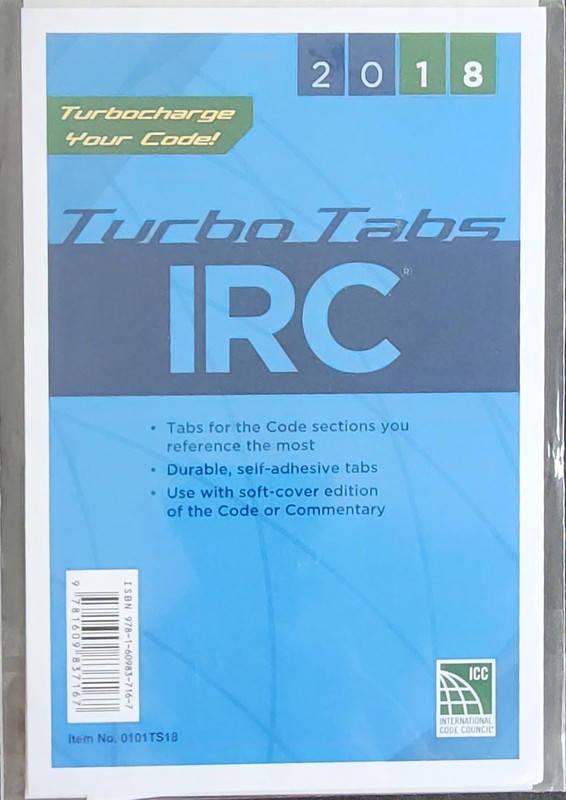 Residential Code 2018 Turbo Tabs Soft Cover Version