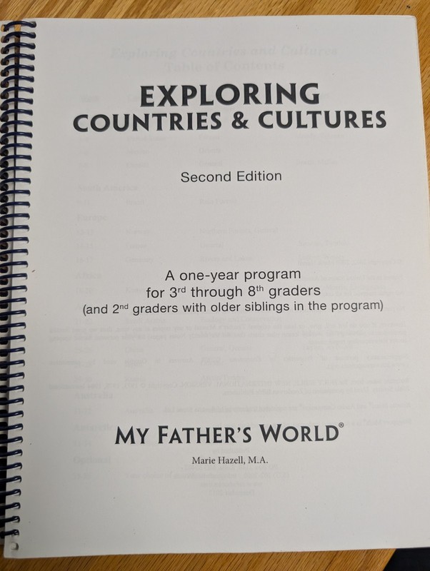Explorating Countries And Culti My Father's World Teachers Manual Brand New gallery