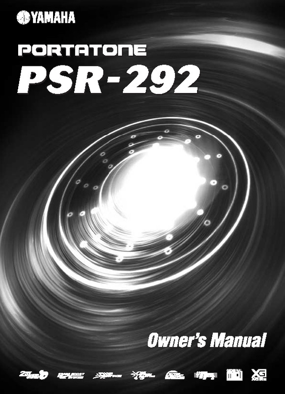 Yamaha PSR-292 Instruction Manual: 98 Pages & Protective Covers!