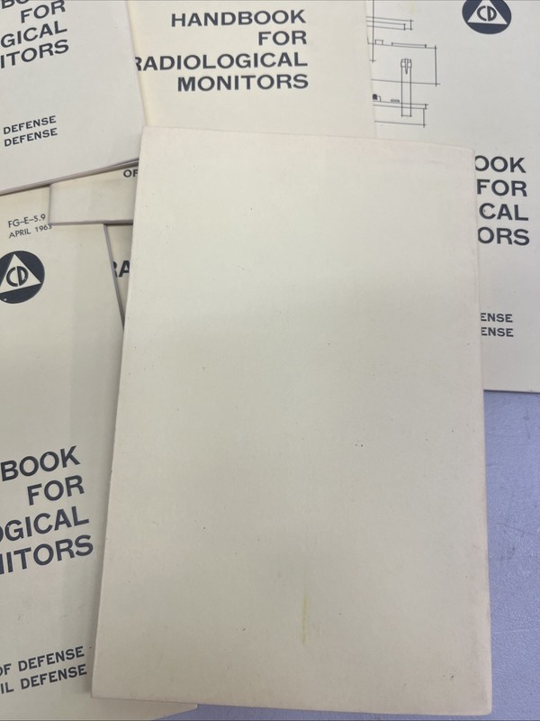 1963 OFFICE OF CIVIL DEFENSE "HANDBOOK FOR RADIOLOGICAL MONITORS" gallery