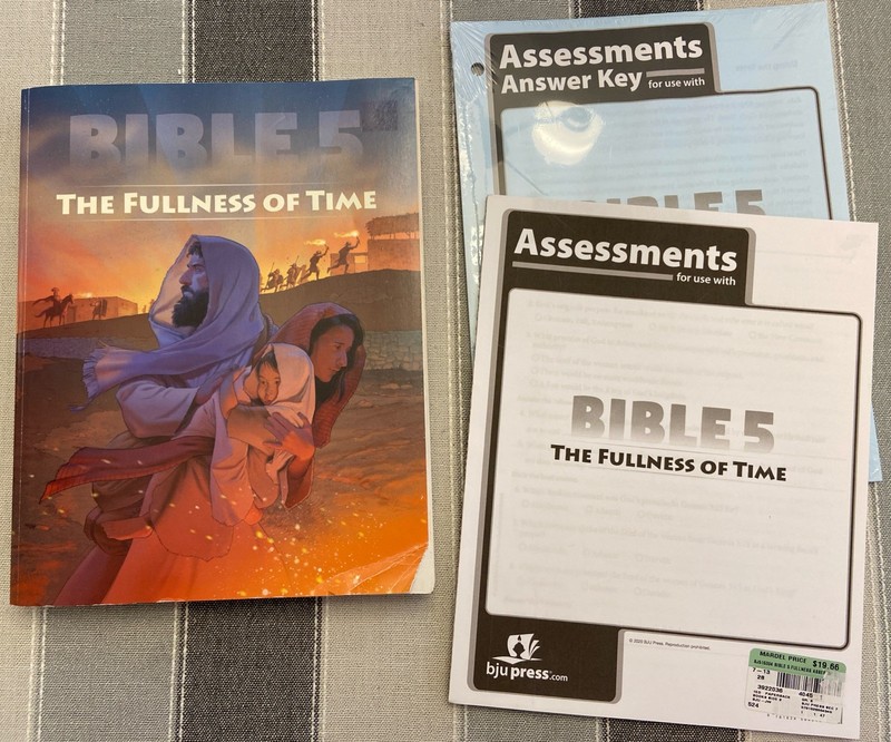 BJU Press 5th grade BIBLE 5 Student Set CURRENT 1st ed Worktext Tests Test Key