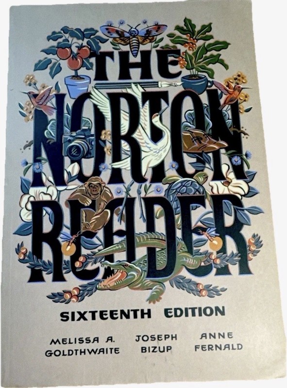 The Norton Reader (With Code) l6th Edition Paperback Good Condition Book
