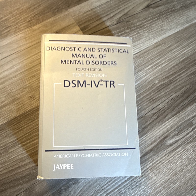 American Psychiatric Association DSM-IV-TR 4th Ed Text Revision Jaypee 2000