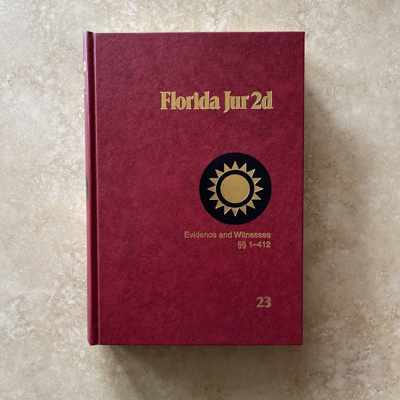 Florida Jur 2d – Evidence And Witnesses 1-412 23
