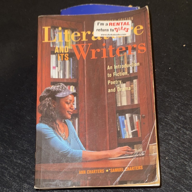Literature and Its Writers Charters Bedford St. Martin’s Fiction Poetry Drama