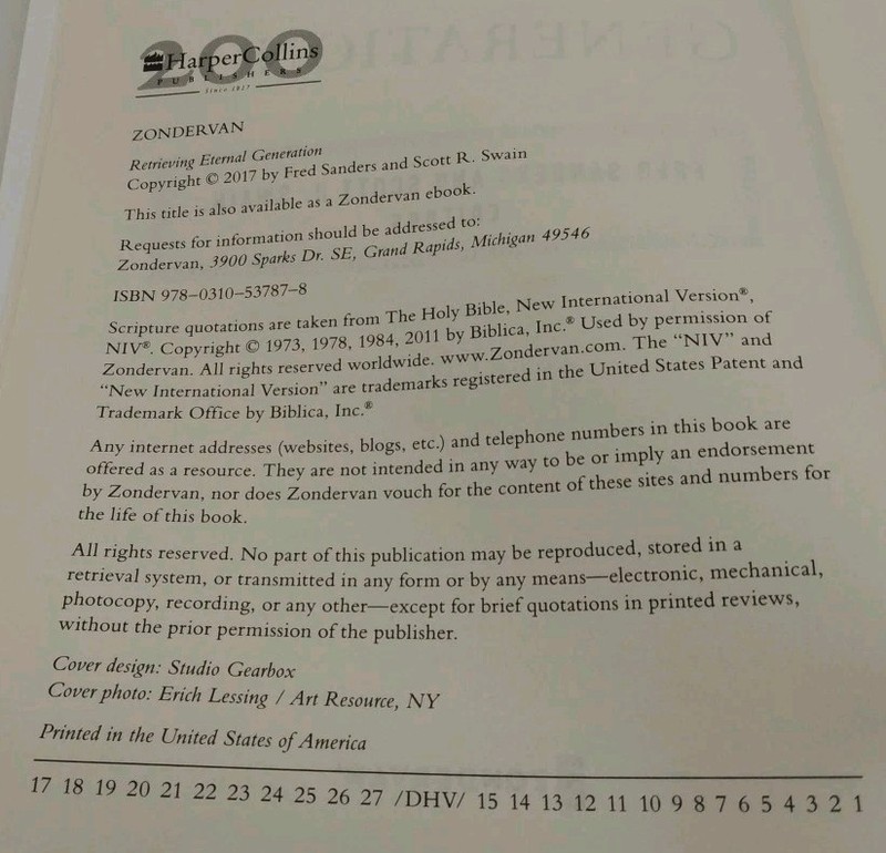 Retrieving Eternal Generation Paperback Zondervan-Marking gallery