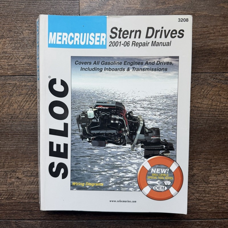 Seloc Mercruisers Stern Drives 2001-06 Repair Manual Wiring Diagrams Paperback