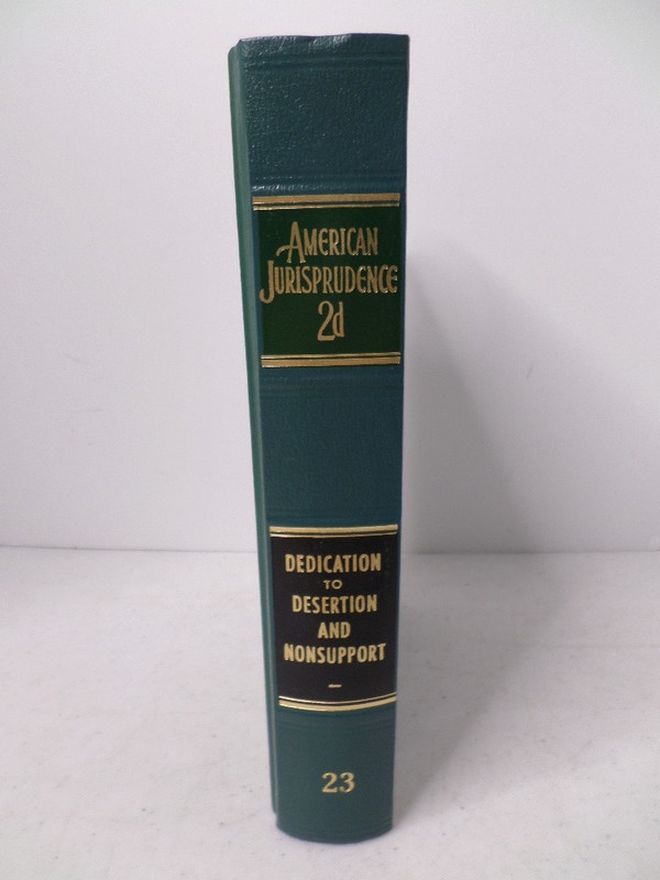 American Jurisprudence 2d 1983 State & Federal 2nd Ed Vol 23 w/ 1998 Supplement gallery