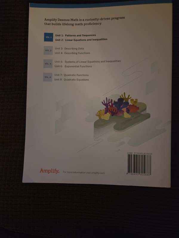 Amplify Desmos Math A1 Student Edition Volume 1 gallery