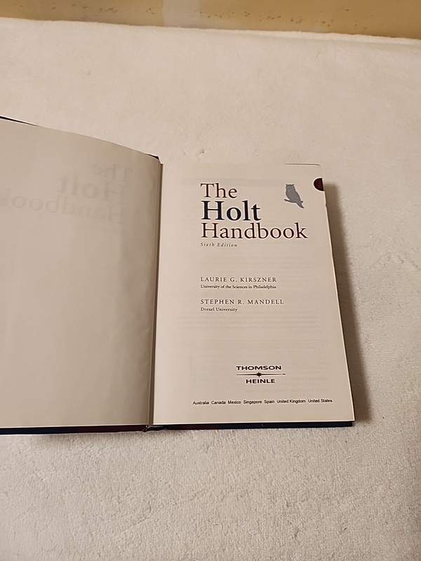 Holt Handbook by Stephen R. Mandell and Laurie G. Kirszner (2001, Hardcover) gallery