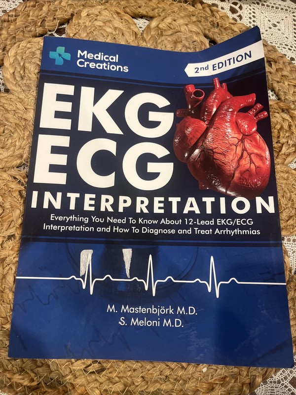 EKG ECG Interpretation 2nd Edition Book Medical Textbook VG+