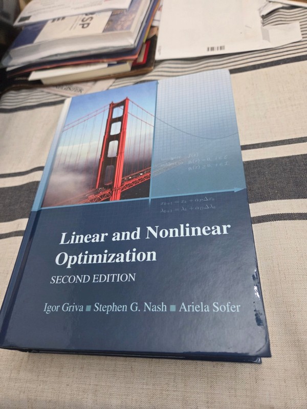 Linear and Nonlinear Optimization by Igor Griva(2009Hard)-LIKE NEW/FAST SHIPPING