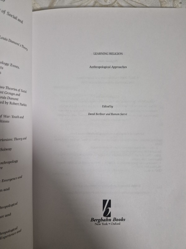 LEARNING RELIGION: ANTHROPOLOGICAL APPROACHES (METHODOLOGY By David VG gallery