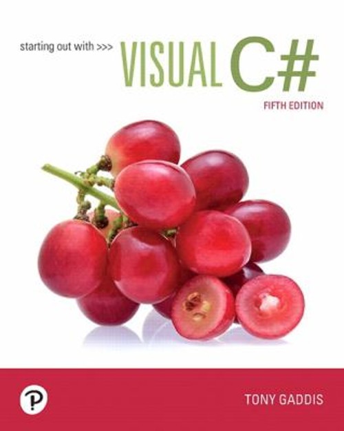 Starting Out with Visual C# Paperback Tony Gaddis