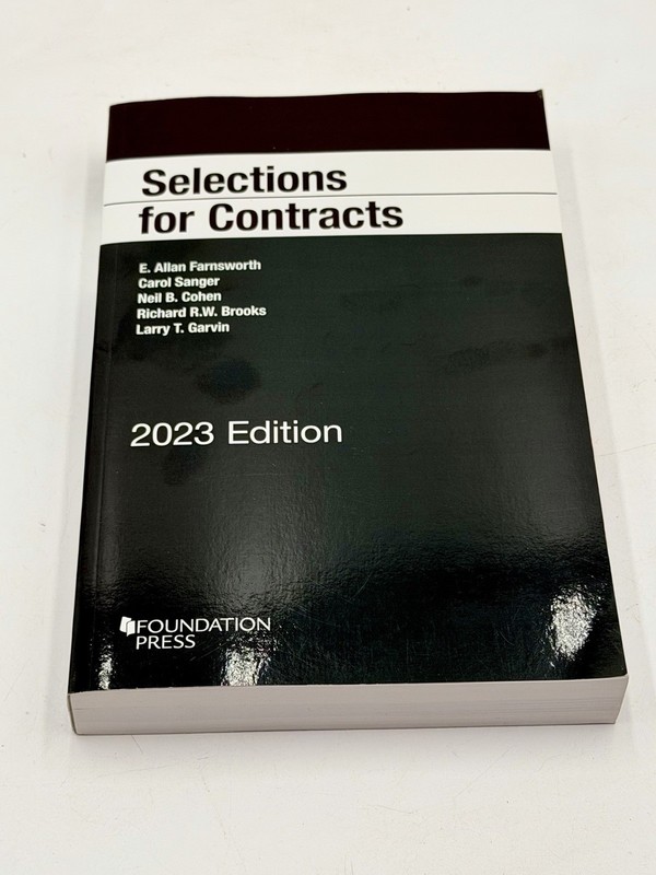 Selections For Contracts, 2023 Edition Farnsworth Sanger Cohen Brooks Paperback