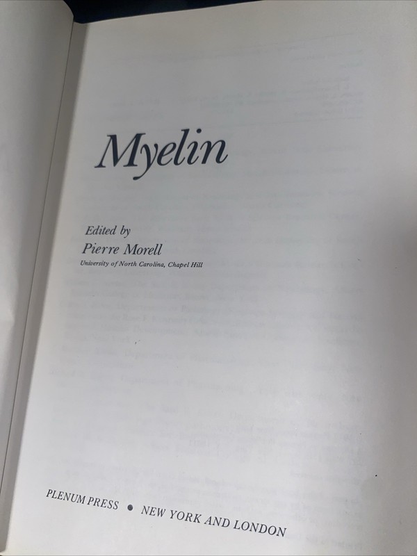 Myelin – Pierre Morell, Springer, Hardcover