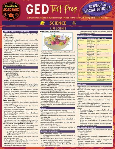 GED Test Prep – Science & Social Studies: a QuickStud- 1423240367, pamphlet, PhD