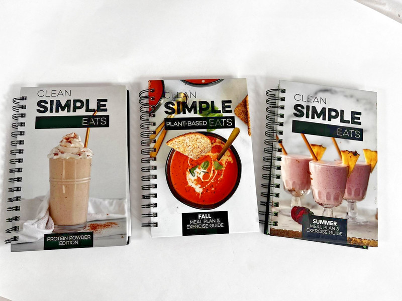 Clean Simple Eats Meal Plan Exercise Guide Book Lot Protein Plant Fall Summer