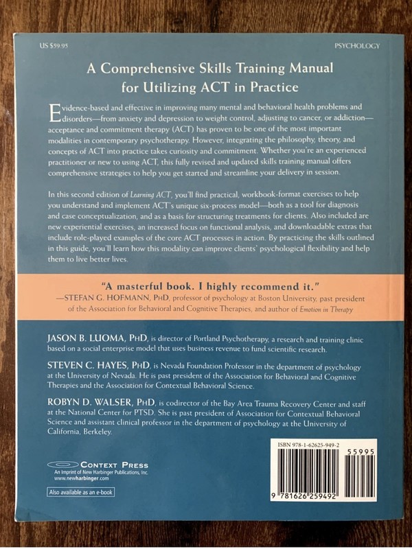 Learning ACT, 2nd Edition : An Acceptance and Commitment Therapy Skills-Training gallery