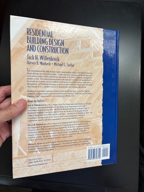 *Residential Building Design Construction* Willenbrock 1998 1st Ed HC BRAND NEW gallery
