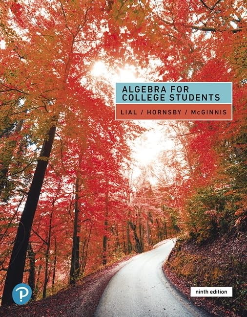 Algebra for College Students by Lial