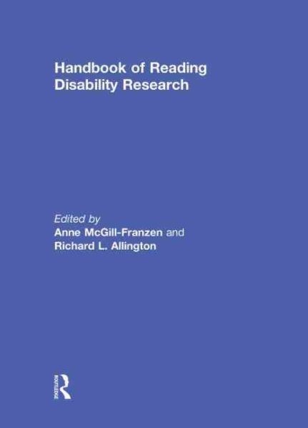 Handbook of Reading Disability Research, Hardcover by McGill-Franzen, Anne (E…