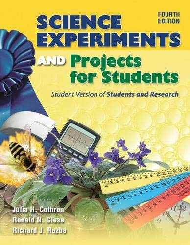 Science Experiments and Projects – Paperback, by Julia H. Cothron; – Acceptable