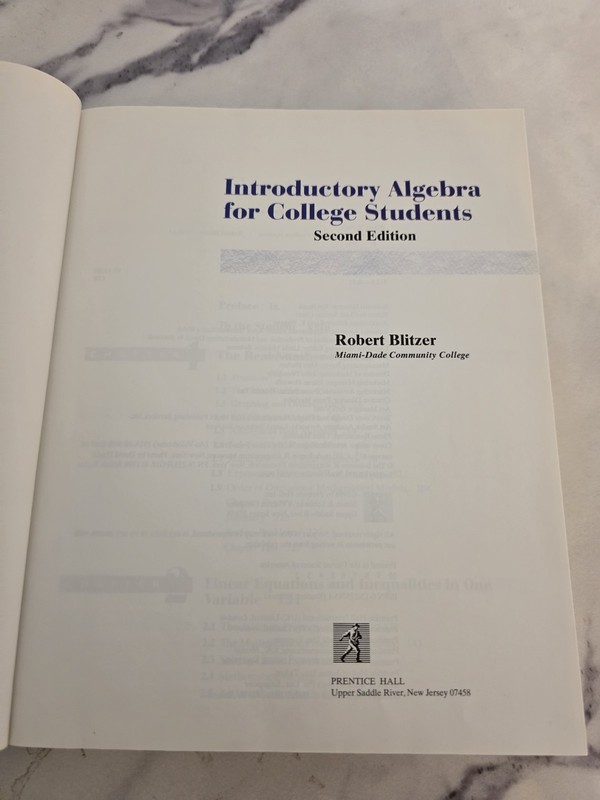 Introductory Algebra for College Students by Robert Blitzer (1997, Hardcover,... gallery
