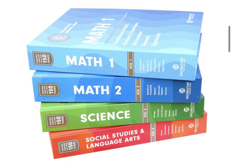 Southwestern Advantage Learning Library Textbook Set Math/Science/SS/Lang./Topic