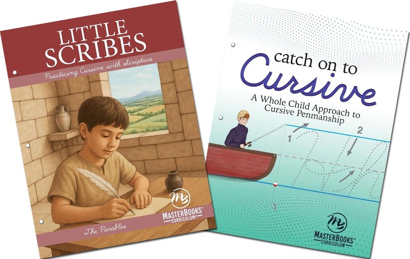 New Master Books SET Catch on to Cursive and Little Scribes Practicing Cursive