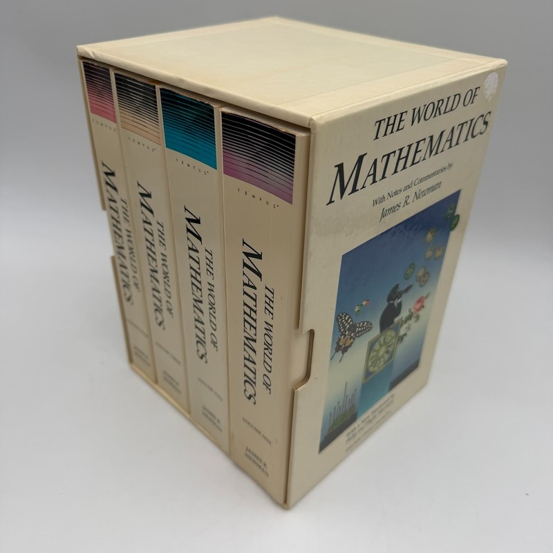 The World of Mathematics Complete Set by James R. Newman Volumes 1-4 W/ Slipcase